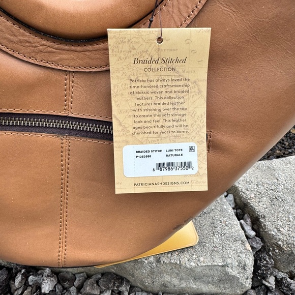 Patricia Nash Braided Stitch Leather Luni Tote – Naturale - Picture 6 of 10